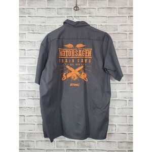NWOT Stihl Chainsaws Motorsagen Dickies Work Shirt Gray Men's Large